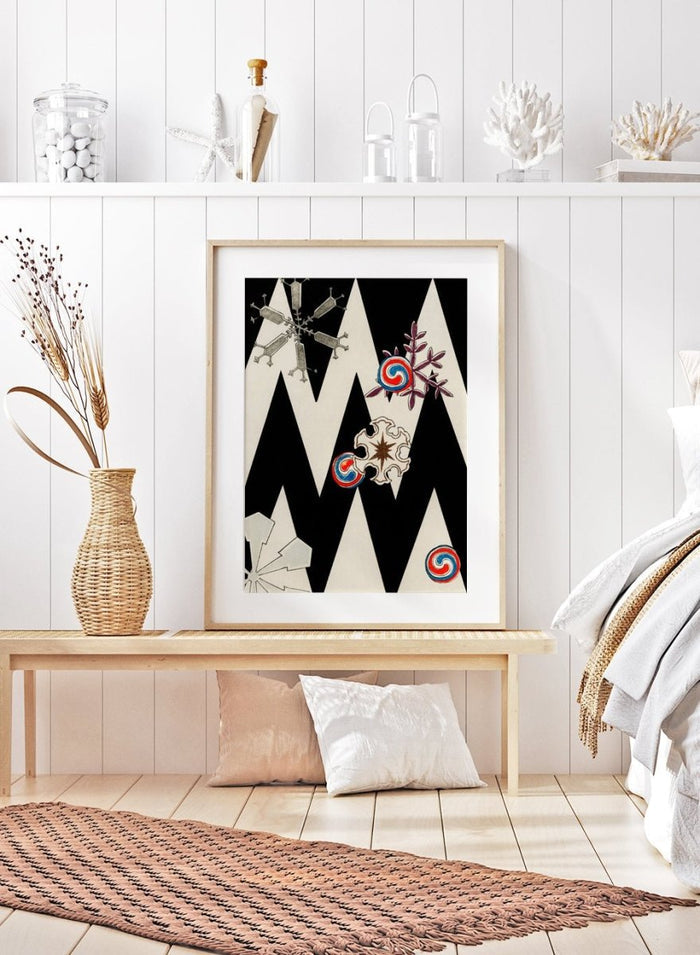 Watanabe Seitei Snow Flakes Illustration Art Print_Sugar & Canvas_Watanabe Seitei