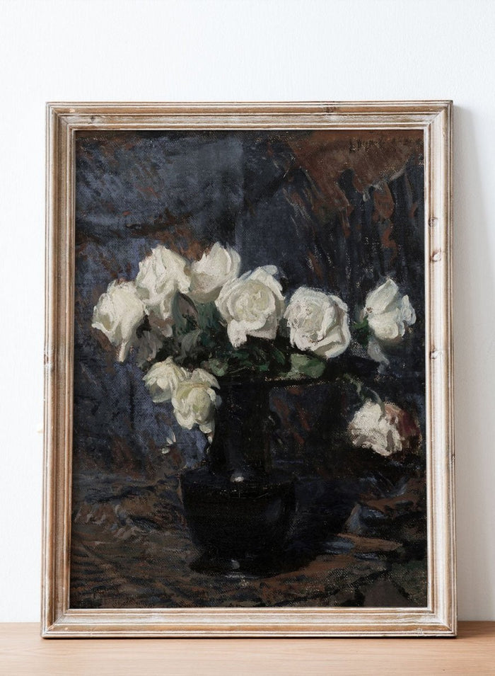 "White Roses" Art Print_Sugar & Canvas_Leon Wyczółkowski