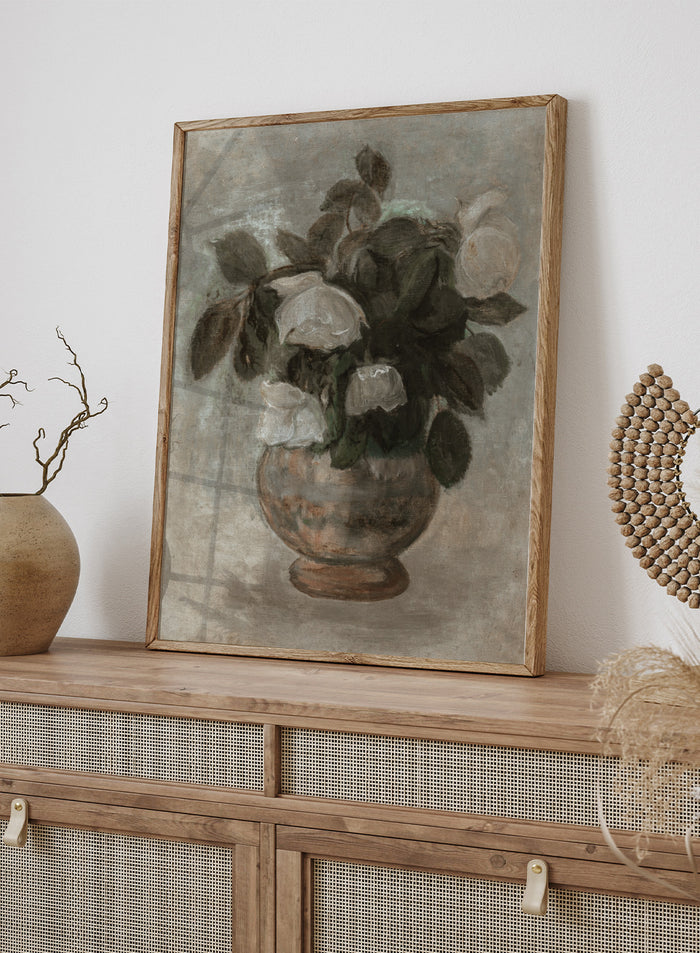 "White Roses" Art Print
