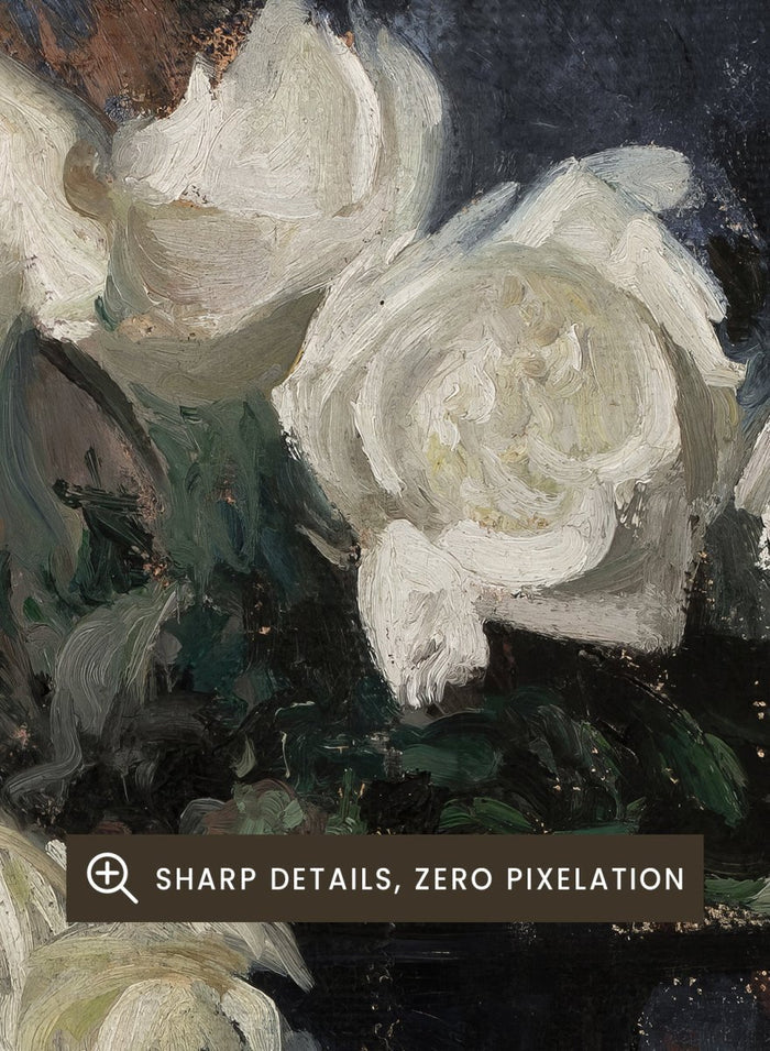 "White Roses" Art Print_Sugar & Canvas_Leon Wyczółkowski