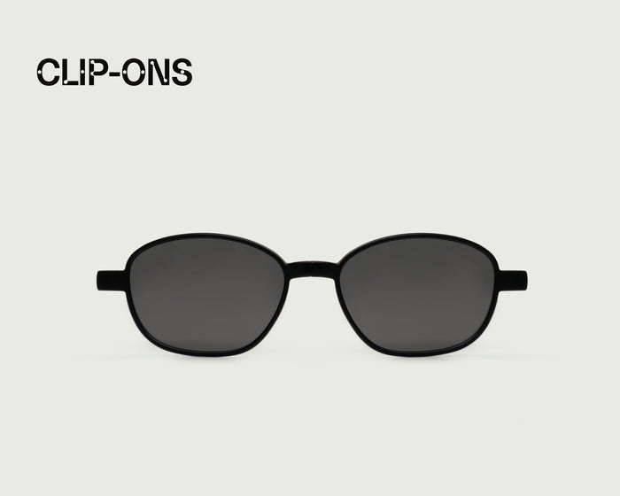 Midnight Polarized::Willa Clip-Ons pilot Black metal front