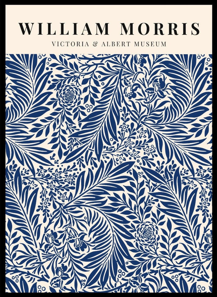 William Morris Blue Larkspur Art Print_Sugar & Canvas_William Morris