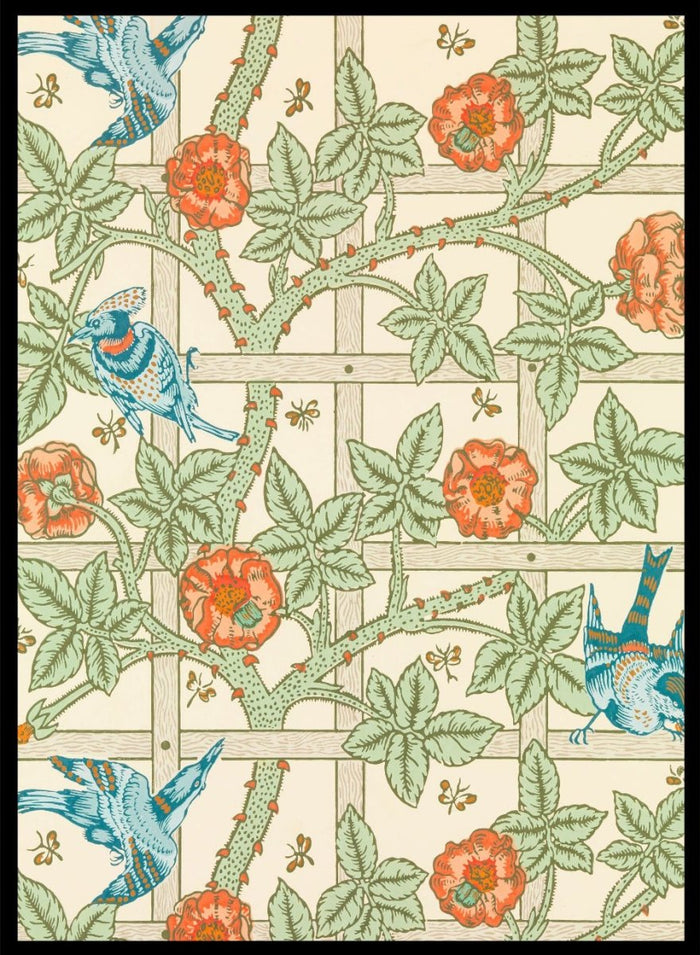 William Morris Trellis Birds Flowers Art Print_Sugar & Canvas_William Morris