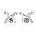 Wiltrud White Butterfly Bow Earrings