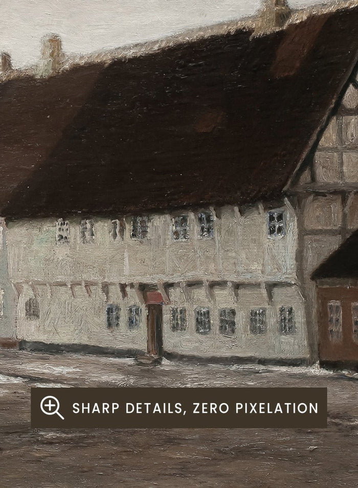 "Winter evening in Ribe" Art Print_Sugar & Canvas_Johan Rohde