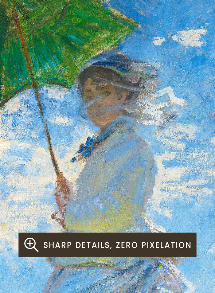 Woman with a Parasol by Monet Print
