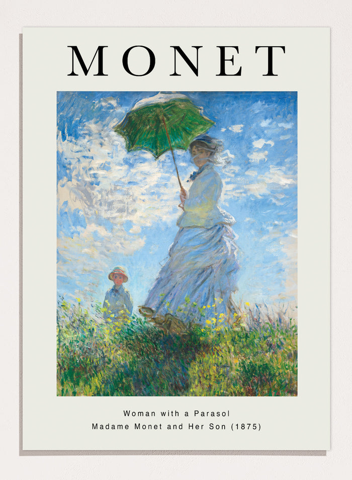 Woman with a Parasol by Monet Print