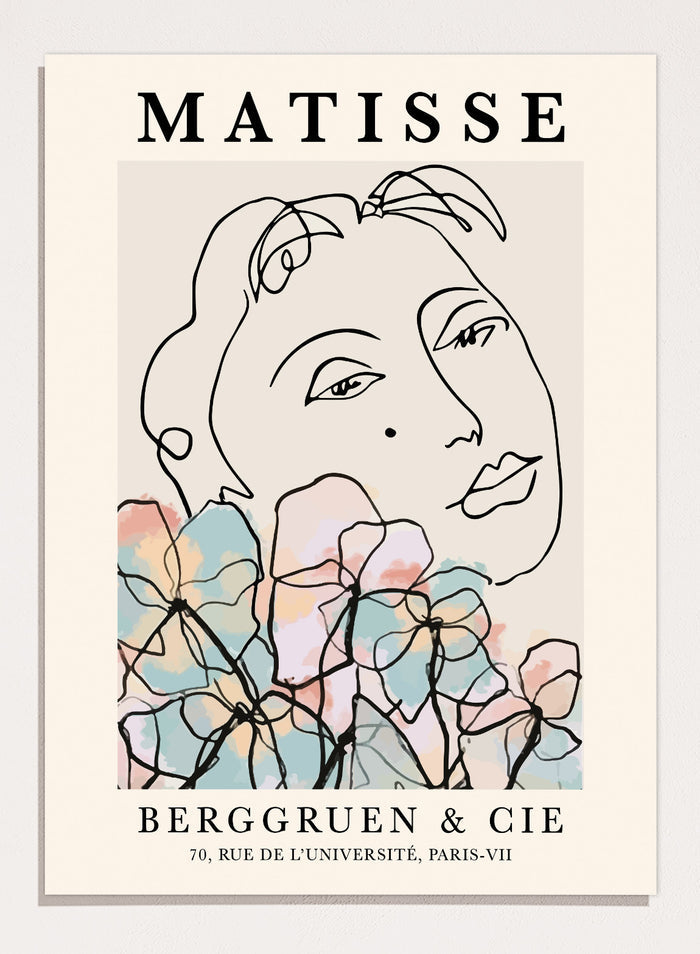 Woman with Flowers by Henri Matisse Print