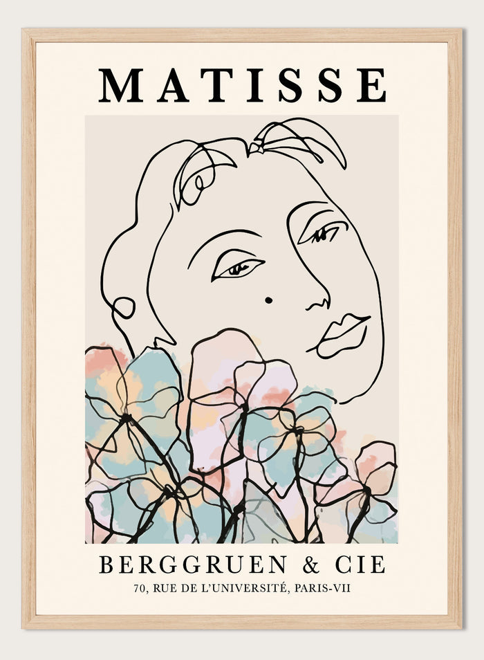 Woman with Flowers by Henri Matisse Print