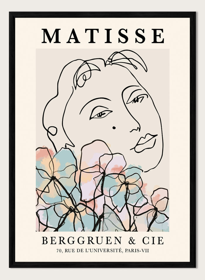 Woman with Flowers by Henri Matisse Print
