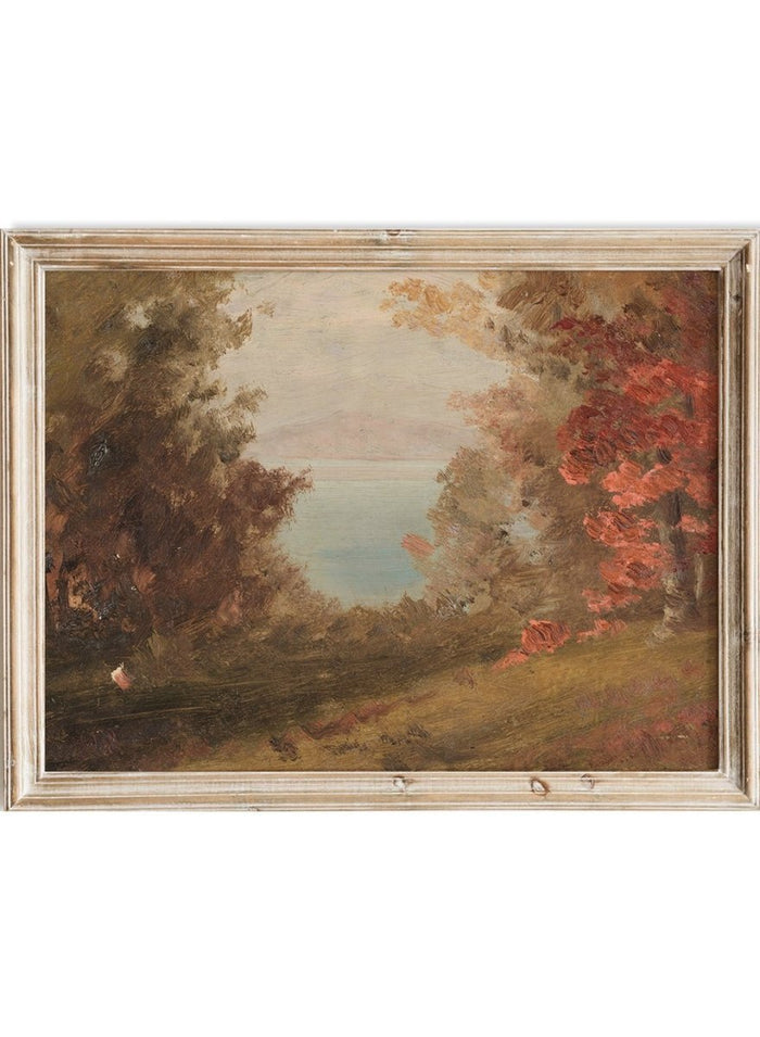 "Woodland Scene in Autumn" Art Print_Sugar & Canvas_Frederic Edwin Church