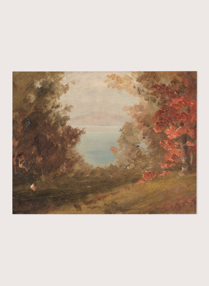 "Woodland Scene in Autumn" Art Print_Sugar & Canvas_Frederic Edwin Church