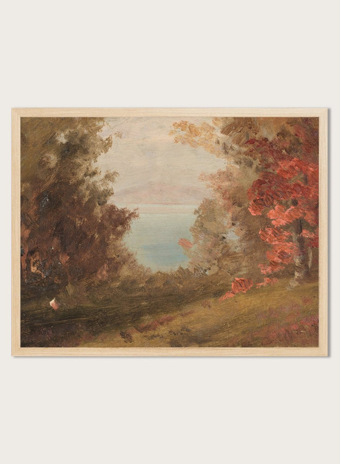 "Woodland Scene in Autumn" Art Print_Sugar & Canvas_Frederic Edwin Church