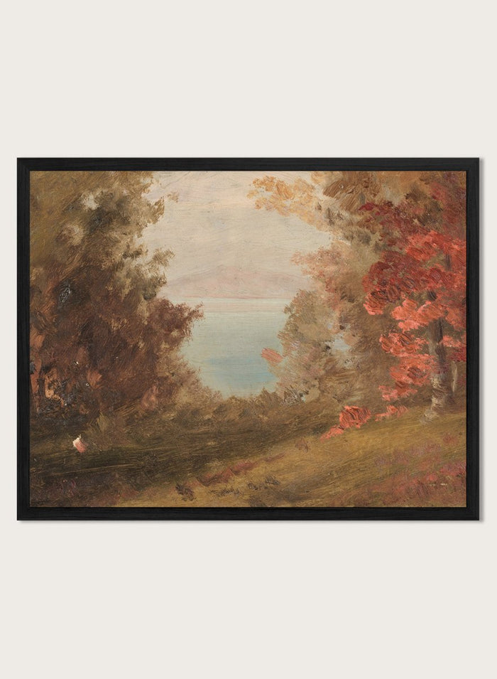 "Woodland Scene in Autumn" Art Print_Sugar & Canvas_Frederic Edwin Church