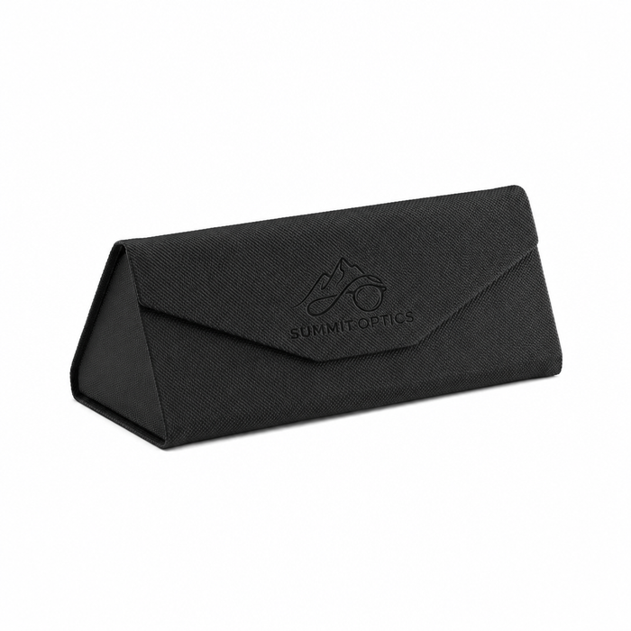 Woven Foldable Sunglasses Case - Black