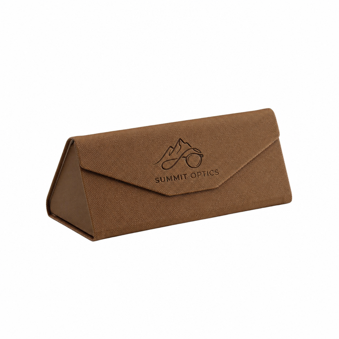 Woven Foldable Sunglasses Case - Brown