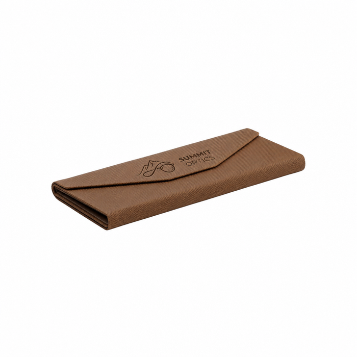 Woven Foldable Sunglasses Case - Brown