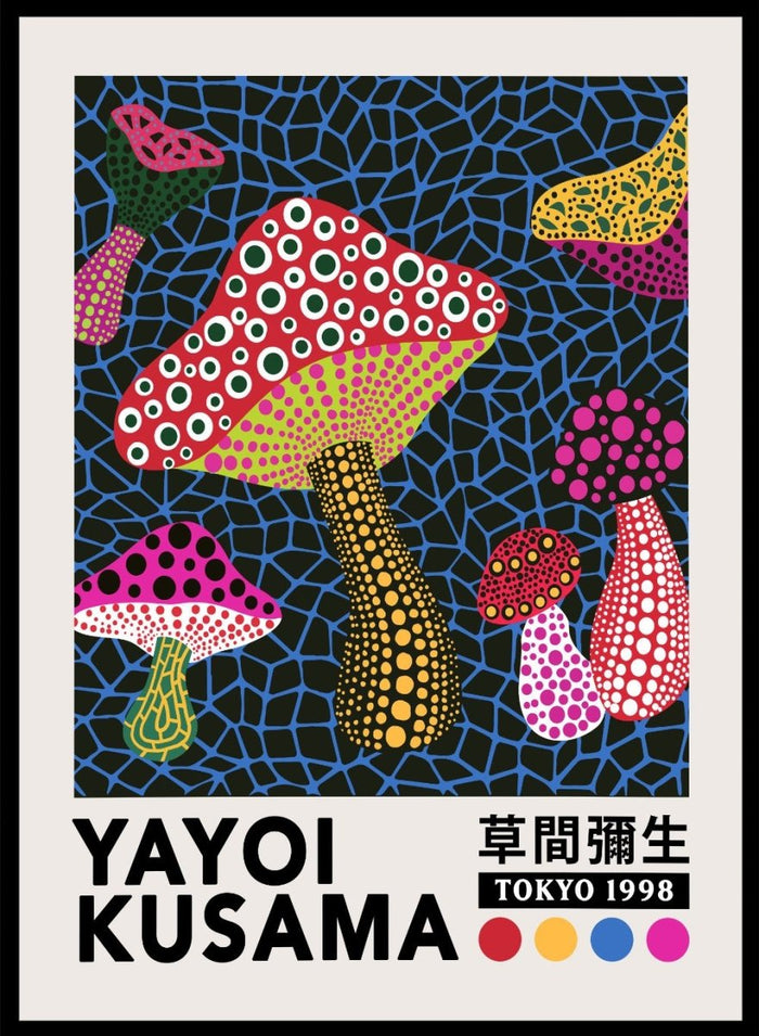 Yayoi Kusama Mushrooms Inspired Art Print_Sugar & Canvas_Yayoi Kusama