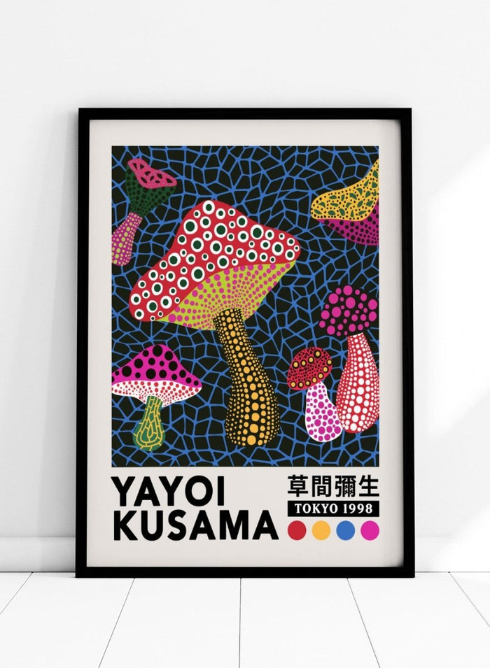 Yayoi Kusama Mushrooms Inspired Art Print_Sugar & Canvas_Yayoi Kusama