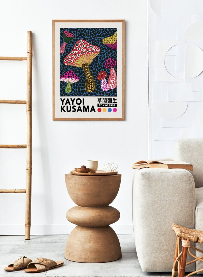 Yayoi Kusama Mushrooms Inspired Art Print_Sugar & Canvas_Yayoi Kusama