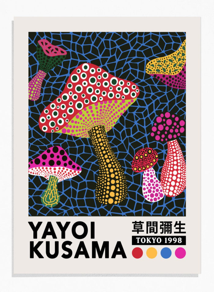 Yayoi Kusama Mushrooms Inspired Art Print_Sugar & Canvas_Yayoi Kusama