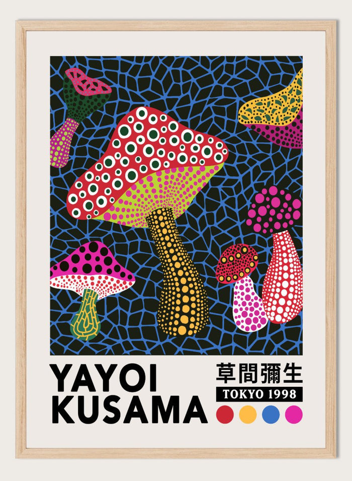 Yayoi Kusama Mushrooms Inspired Art Print_Sugar & Canvas_Yayoi Kusama