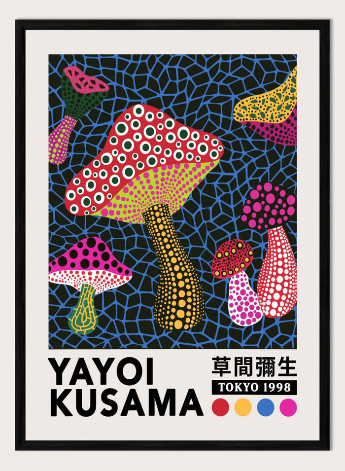 Yayoi Kusama Mushrooms Inspired Art Print_Sugar & Canvas_Yayoi Kusama