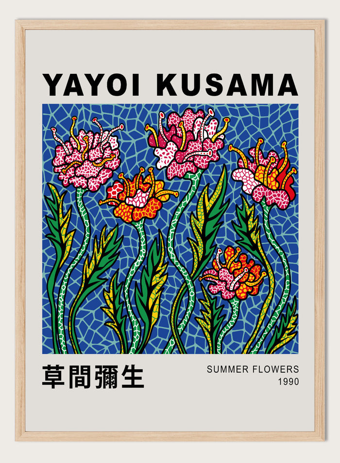 Yayoi Kusama Summer Flower Inspired Art Print YY34