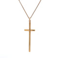 Yellow Gold Plated Cross Pendant Necklace