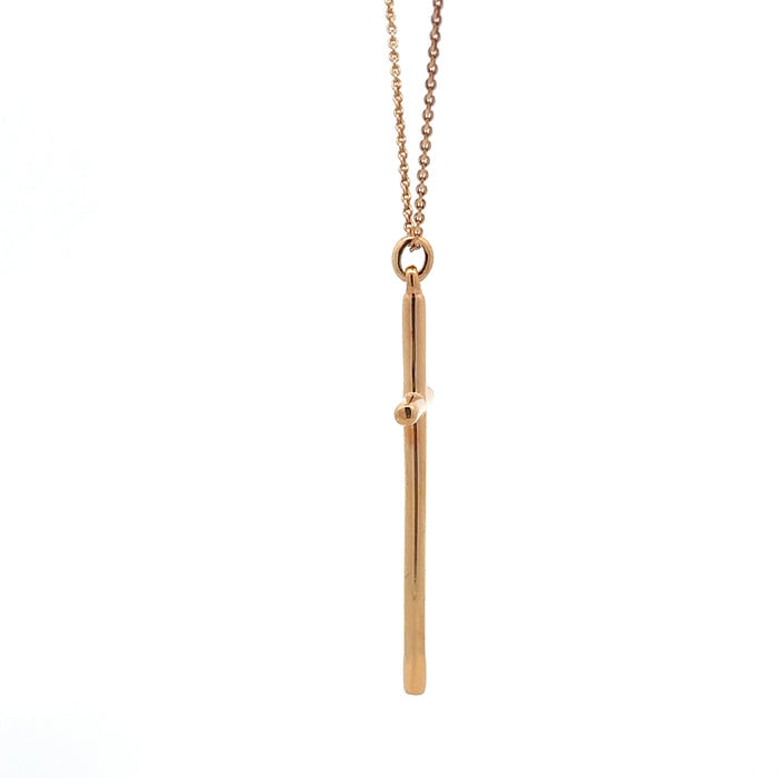 Yellow Gold Plated Cross Pendant Necklace