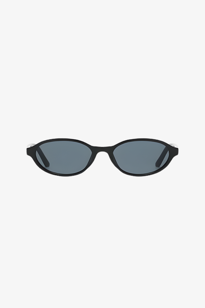 Black sunglasses on a white background