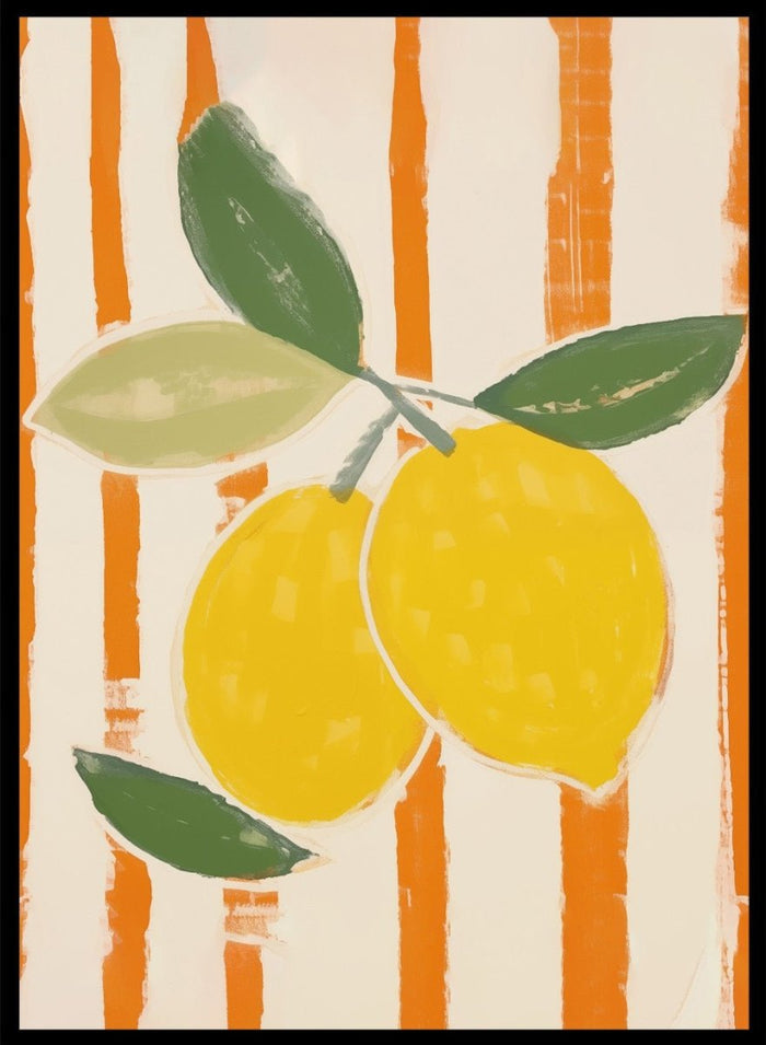 'Zest & Stripe II' Aesthetic Art Print_Sugar & Canvas_Sugar & Canvas