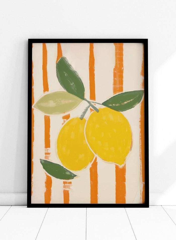 'Zest & Stripe II' Aesthetic Art Print_Sugar & Canvas_Sugar & Canvas