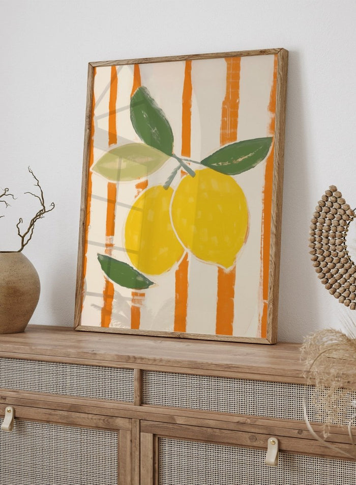 'Zest & Stripe II' Aesthetic Art Print_Sugar & Canvas_Sugar & Canvas