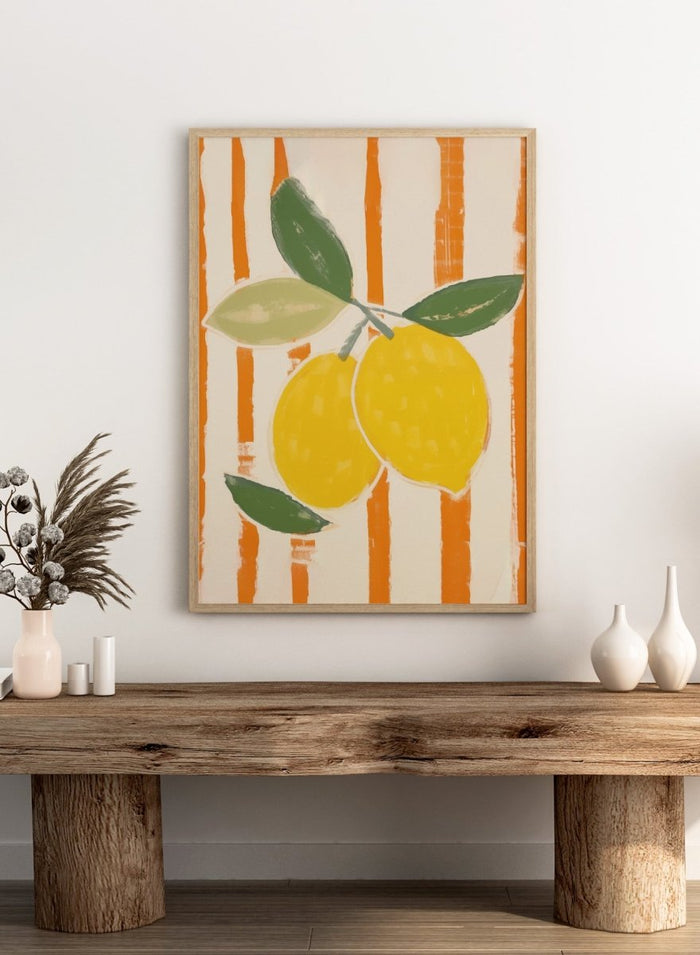 'Zest & Stripe II' Aesthetic Art Print_Sugar & Canvas_Sugar & Canvas