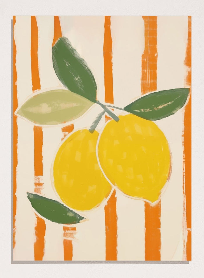 'Zest & Stripe II' Aesthetic Art Print_Sugar & Canvas_Sugar & Canvas